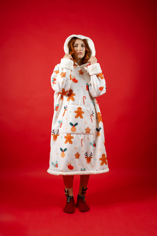 Ponji Kapüşonlu Battaniye - Yılbaşı Kurabiye