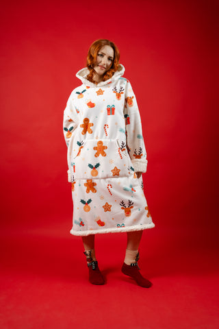 Ponji Kapüşonlu Battaniye - Yılbaşı Kurabiye