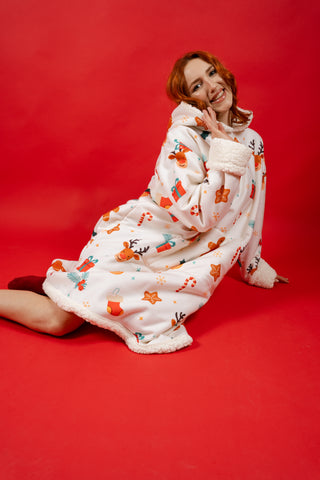 Ponji Kapüşonlu Battaniye - Yılbaşı Kurabiye