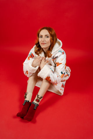 Ponji Kapüşonlu Battaniye - Yılbaşı Kurabiye