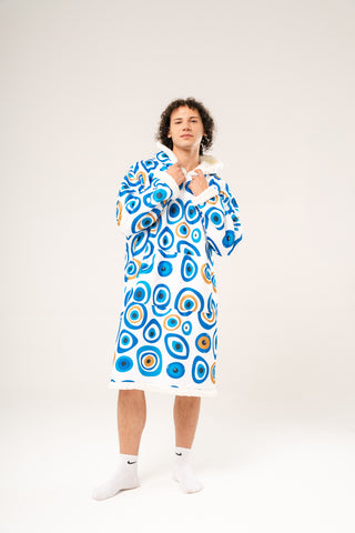 Ponji Kapüşonlu Battaniye - Nazar Boncukları