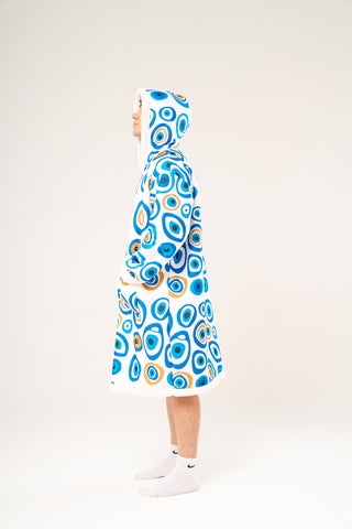 Ponji Kapüşonlu Battaniye - Nazar Boncukları