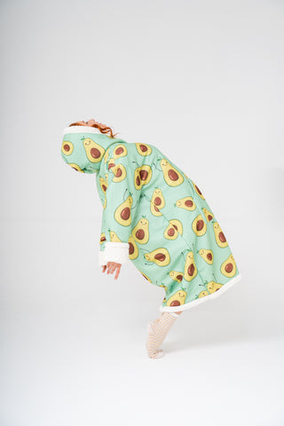 Ponji Kapüşonlu Battaniye - Mutlu Avokado