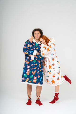 Ponji Çift Set – 2x Kapüşonlu Battaniye