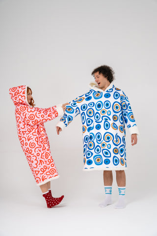 Ponji Çift Set – 2x Kapüşonlu Battaniye