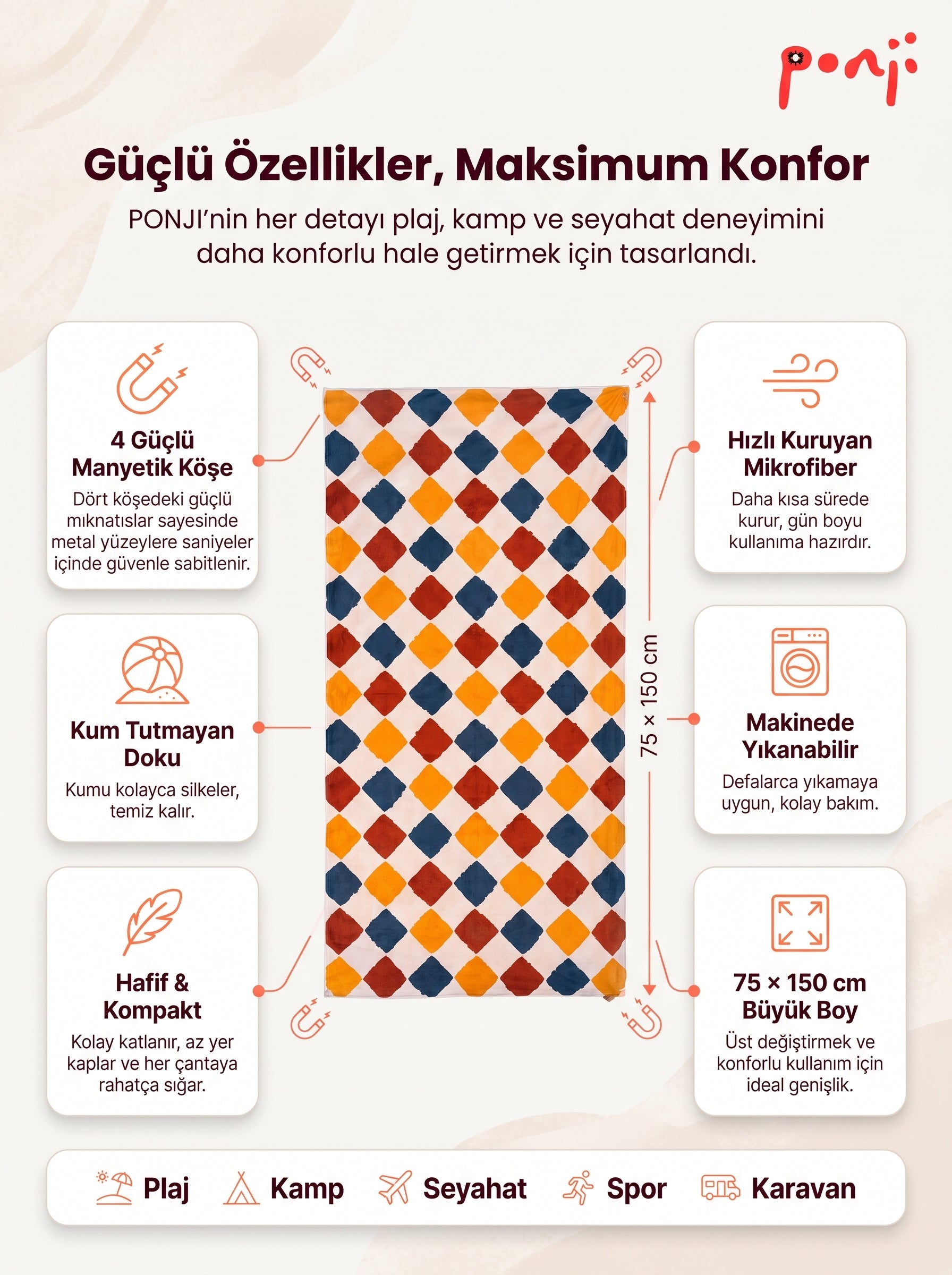 Mıknatıslı Havlu